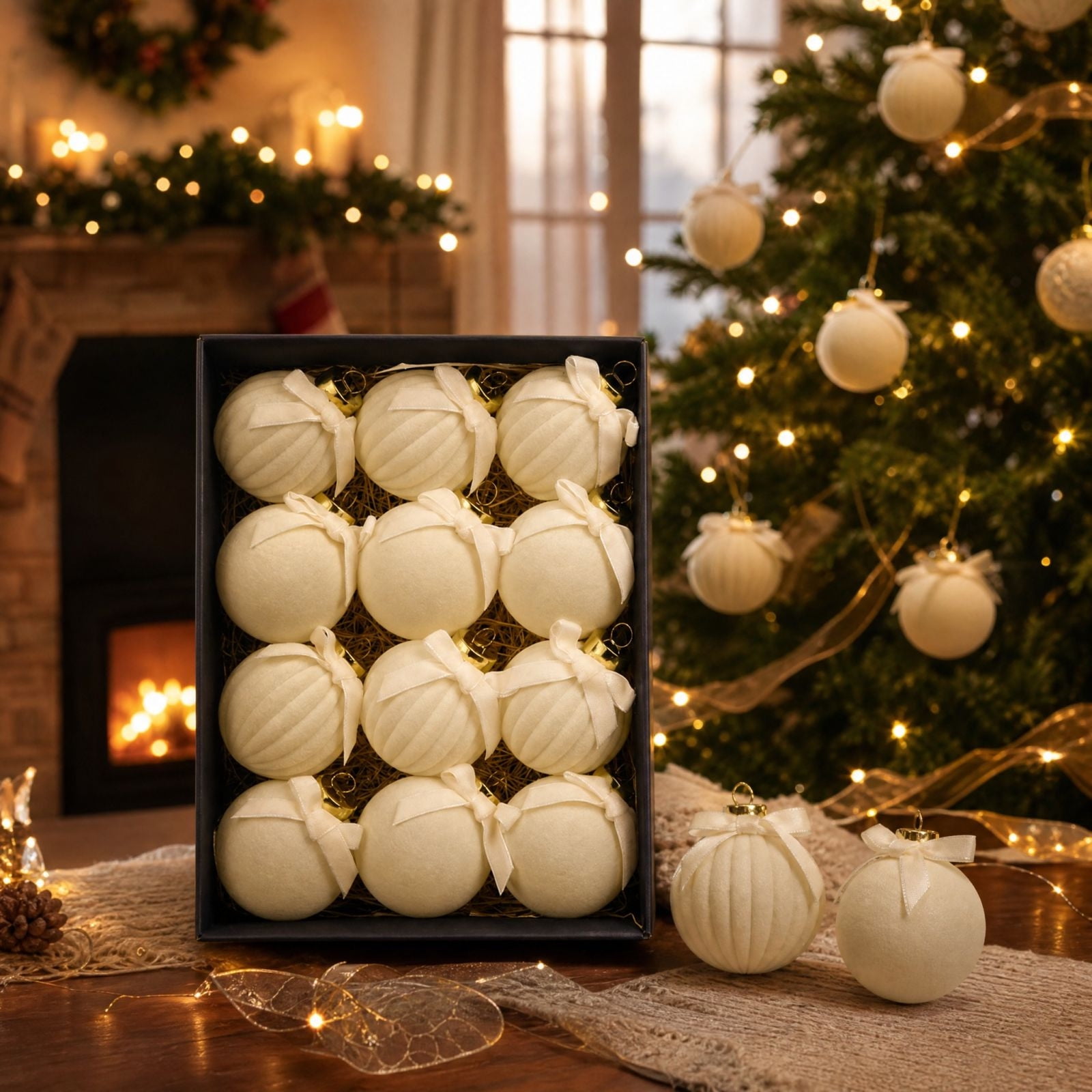 Christmas Decorations Christmas Decorative Ball Ornaments Hanging Tree Decor for Christmas Tree Wreath Window Party Home Holiday Xmas Favors Decor