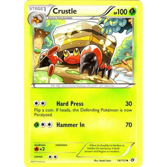 Pokemon Legendary Treasures Uncommon Crustle #14