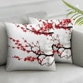 thumbnail image 2 of COMIO  Throw Pillow Covers Cherry Blossom Flower Red Square Pillowcase for Home Decor Sofa Car Bedroom Pillow case 2pc, 2 of 6