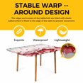 thumbnail image 4 of Love Heart Valentine's Table Cloths for 6 Foot Rectangle Tables, Eucalyptus Botanical Red Pink Ombre Patio Waterproof Elastic Fitted Tablecloths, Washable Rectangular Table Cover for Camping, 4 of 8