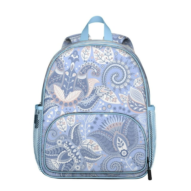 Abstract Paisley Art Students Backpack - Mandala Inspired Exotic Vintage Retro Boho Floral Design, Comfortable Adjustable Straps for Developing Students