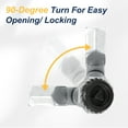 thumbnail image 4 of Tubular Cam Lock 7/8" Cylinder Length Zinc Alloy Cabinet Lock with Key Black 2 Pack, 4 of 7