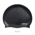thumbnail image 1 of Copozz-gorro de piscina de goma de silicona elástica para hombres y mujeres, gorro de natación impermeable, protección de orejas, pelo largo, deportes, tamaño libre, 1 of 4