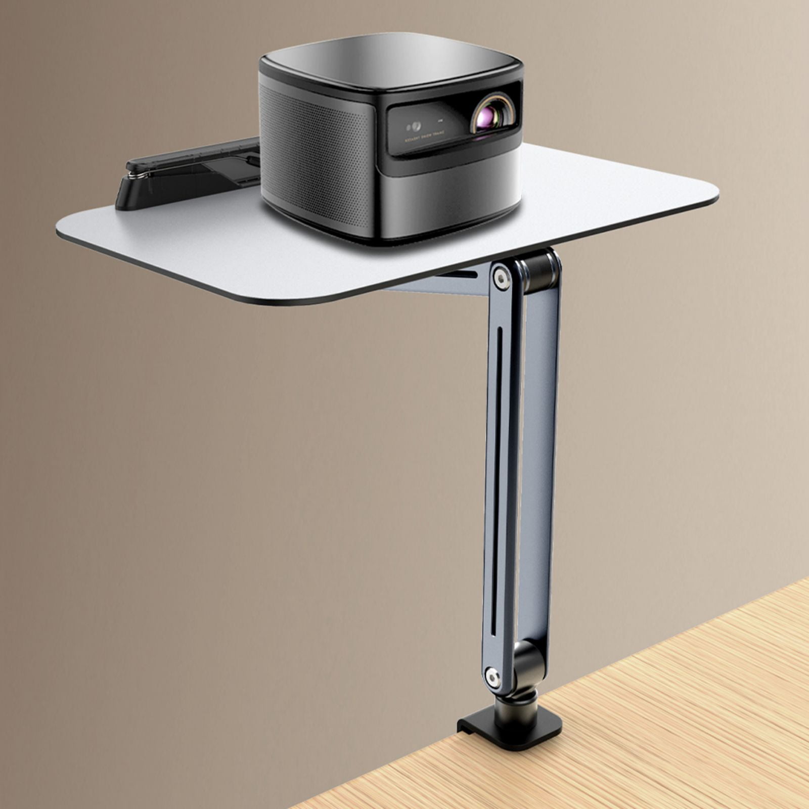 COOLHOOD Adjustable Laptop Stand Arm Mount, 360 Degree Rotating Tablet Holder with Height Adjustment for Comfortable Viewing