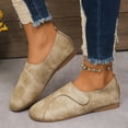thumbnail image 6 of Women's Flat Shoes Comfortable Breathable Solid Color Round Toe Trendy Casual Footwear for Fall Leisure Outdoor Walking Beige,36, 6 of 8
