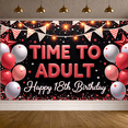 thumbnail image 6 of Glitter Lettering Happy Birthday Banner Balloon Design Celebration Banner Party Backdrop Decoration for 18th Birthday Adult Party Indoor Event, 6 of 7