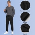 thumbnail image 3 of Winter Fleece Men's Athletic Joggers with Pocket, Drawstring, and Elastic Bottom Warm Sweatpants for Men, 3 of 7