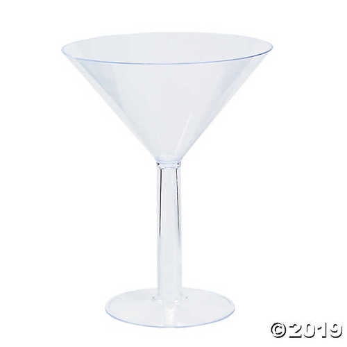 Large Plastic Martini Glasses