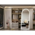 thumbnail image 6 of Hasipu 83" X 36" LED Arch Full Length Mirror, White Frame Mirror with Lights Wall Mounted Free Standing Leaning for Bedroom, Living Room, Dressing Area, 6 of 9
