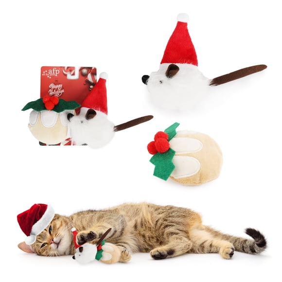 Juguetes navideños para gatos ALL FOR PAWS con hierba gatera resistente a las picaduras