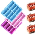 thumbnail image 2 of Cake Mold Non-sticky Fast Demoulding DIY 8 Cavity Rectangle Silicone Handmade Soap Mould for Kitchen, 2 of 8