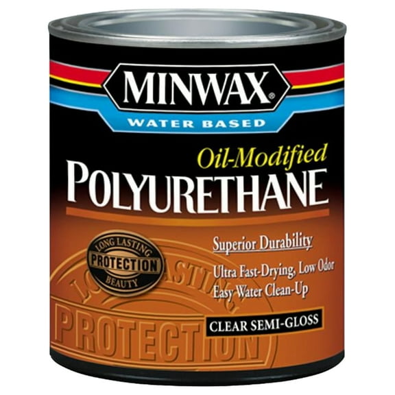Minwax Water Based Wood Finish, Semi-Gloss, 1 Quart