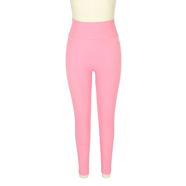 Pantalones de yoga para mujer, cintura alta, realce de glúteos, secado rápido, elásticos, talla L, color rosa