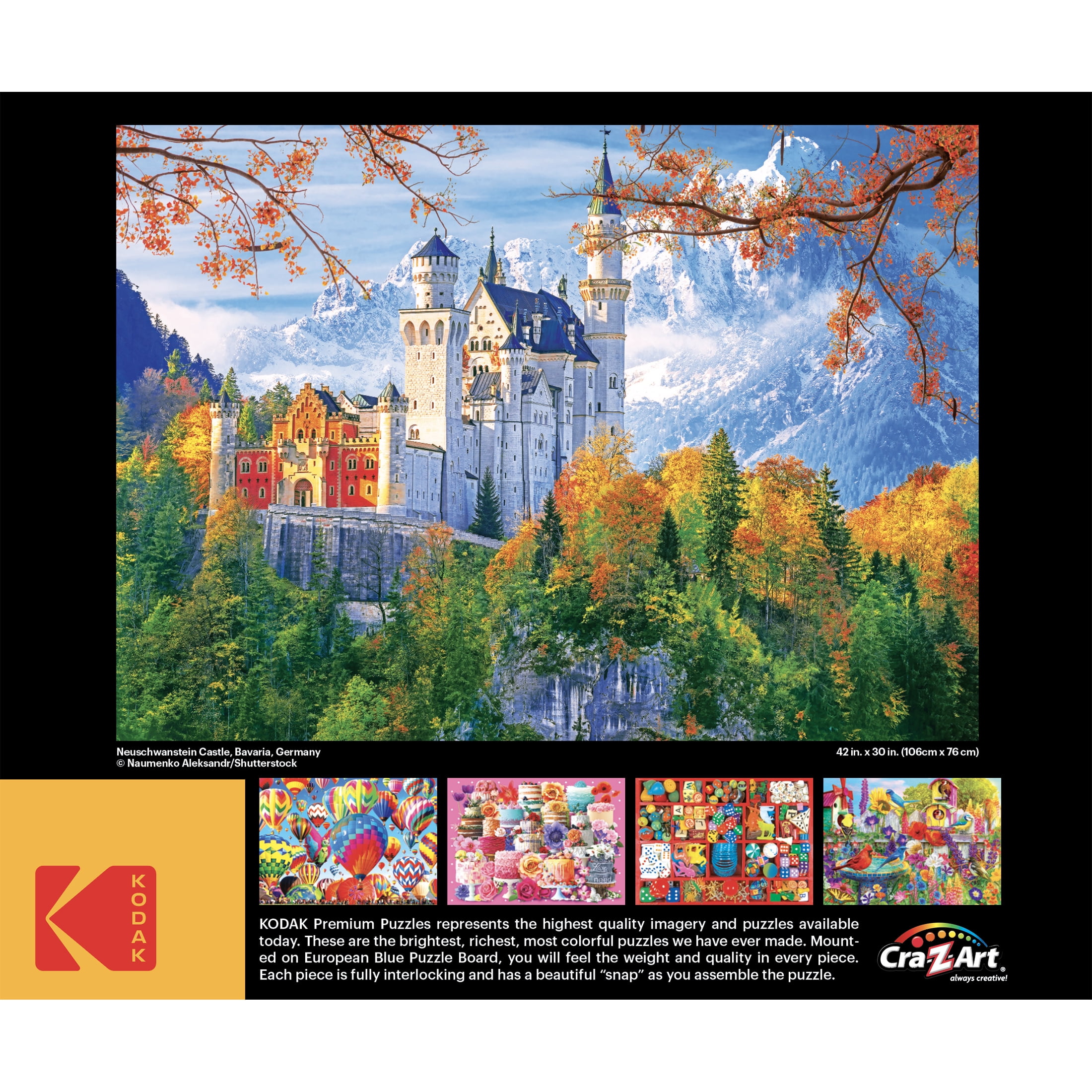 Kodak Cra-Z-Art 3000 Piece Jigsaw Puzzle - Neuschwanstein Castle Bavaria Germany