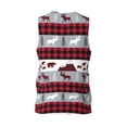 thumbnail image 3 of Easygdp Buffalo Plaid Forest Men's Mesh Basketball Jersey Quick Drying Sleeveless Shirts Fitted Muscle Tank Tops Sport Round Neck T-Shirt - 3X-Large, 3 of 9