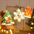 thumbnail image 3 of Decoración navideña, guirnaldas de luces, cortinas de luces, candelabros navideños de 6 LED, candelabros decorativos iluminados, guirnalda de luces de cortina de Papá Noel de dibujos animados, luces L, 3 of 5