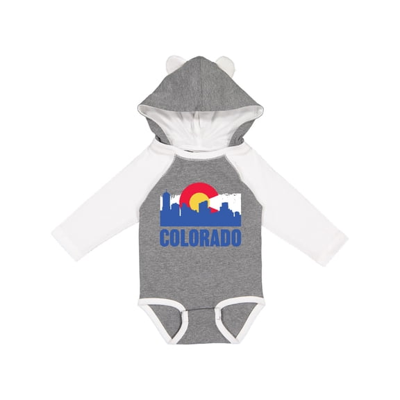 Inktastic Colorado Flag and Skyline Boys or Girls Long Sleeve Baby Bodysuit