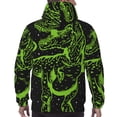 thumbnail image 7 of Fotbe Men's Hoodie with DINOSAUR IN SPACE Pattern - Kangaroo Pocket Pullover Hooded Sweatshirt, Perfect for Daily Wear, Travel, and Home-Small, 7 of 7