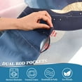 thumbnail image 3 of Yayeee Kitchen Curtains Tier Pair Light Filtering 27"x24" Rod Pocket Short Cafe Window Panel, Ocean Waves, 3 of 7