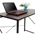 thumbnail image 4 of ZenStyle Folding Computer Writing Desk Wood Top Metal Frame Study Desk PC Laptop Table, 4 of 9
