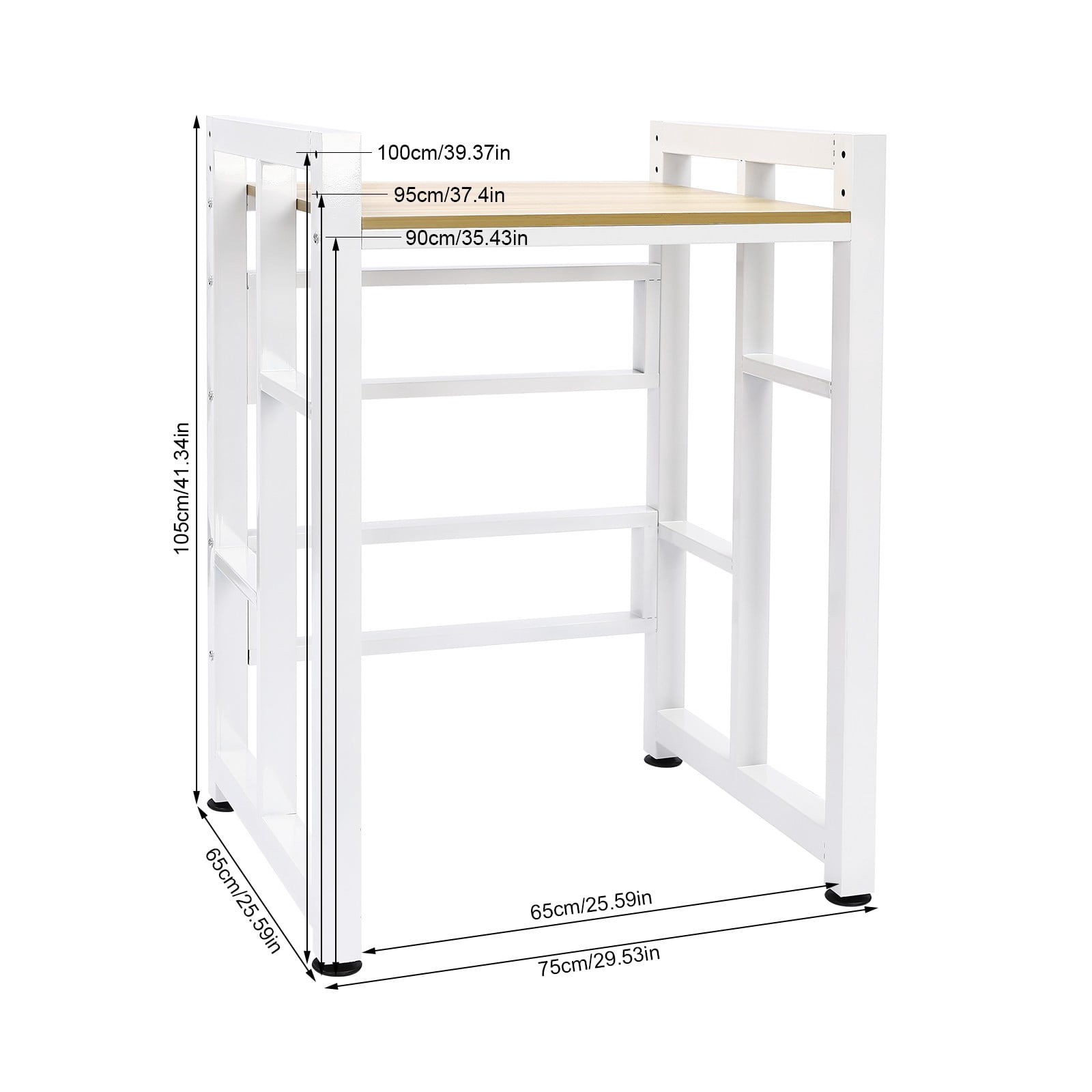 Shangmakel Washer Dryer Stacking Rack Stand, 419Lbs Load Capacity Heavy Duty Rack with Adjustable Shelf, Stackable Washer & Dryer Shelves for Laundry Room, Bathroom