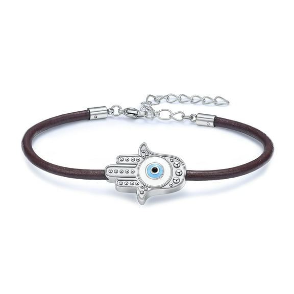 Urn Bracelet for Ashes, Hamsa Hand Evil Eye Cremation Jewelry Urn Bracelet for Ashes for Women Men, Keepsake Memorial Urn Bangle