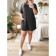 thumbnail image 5 of Gleelist Plus Size Rompers For Women Casual Fit Shot Tee Summer Romper Short Jumpsuits For Women Stretchy Overalls with Pockets XL-5XL, 5 of 7