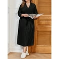 thumbnail image 3 of Avidlove Womens Plus Size Kimono Robes Long Bathrobe Ladies V Neck Loungewear Lightweight Soft Sleepwear XL-5XL, 3 of 8