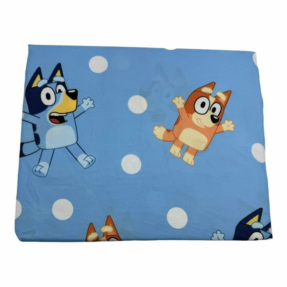 Bluey Blue Polka Dots Twin Sheet Kids Set, 3 Pieces