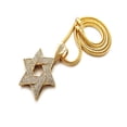 thumbnail image 2 of iJewelry2 Gold-tone Crystals Classic Star of David Charm Pendant Franco Chain Necklace 18'', 2 of 5
