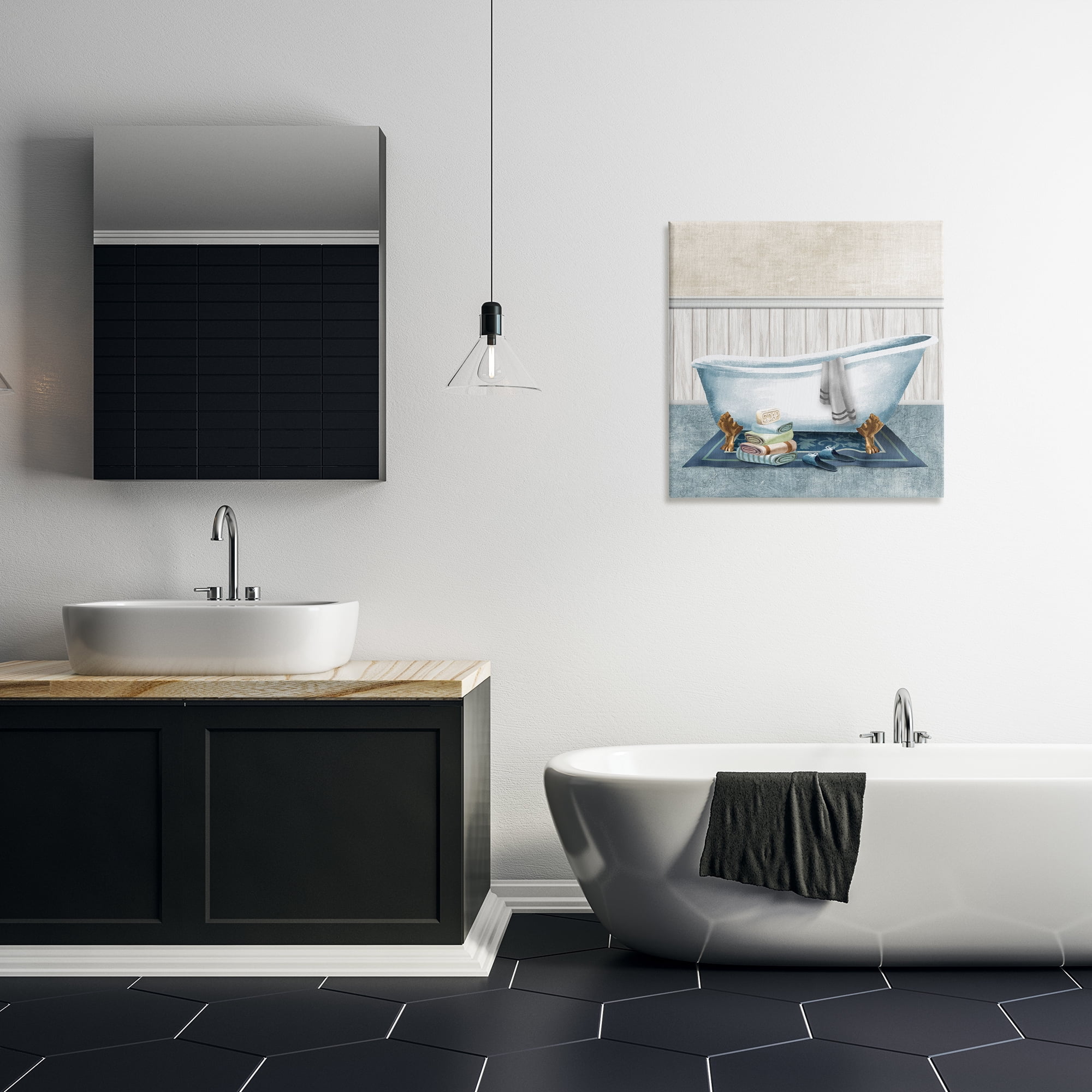 Stupell Industries Cozy Clawfoot Bathtub Spa Canvas Wall Art, design by Conrad Knutsen