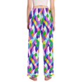 thumbnail image 3 of FORMRS Women's Pajama Pants with Pockets Soft Comfy Loungewear Sleep Bottom, Sizes S-2XL, Green Wavy Plaid, 3 of 8
