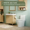 thumbnail image 6 of HOROW Porcelain Skirted One-Piece Toilet, Elongated Bowl, Soft Closing Seat, Dual Flush, 12-Inch Rough-In, ADA, 6 of 12