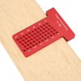 thumbnail image 5 of Crossed Gauge, Scribing Ruler T Type Woodworking Scriber Aluminum Alloy Hole Punch Carpenter Scribing Tool (Red), 5 of 5