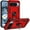Red, variant on TJS for Google Pixel 9 Pro XL (XL Version Only) Phone Case, Impact Resistant Metal Ring Magnetic Support Kickstand Drop Protector Cover (Blue)
