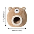 thumbnail image 2 of SIfdSeng Lit pour Chat Fermé pour Intimité Lit pour Chat en Forme d'Ours Douillet Abri d'Intimité Fermé Lit pour Chat Multifonction Lavable Lits Doux pour Chat pour Intérieur, 2 of 5
