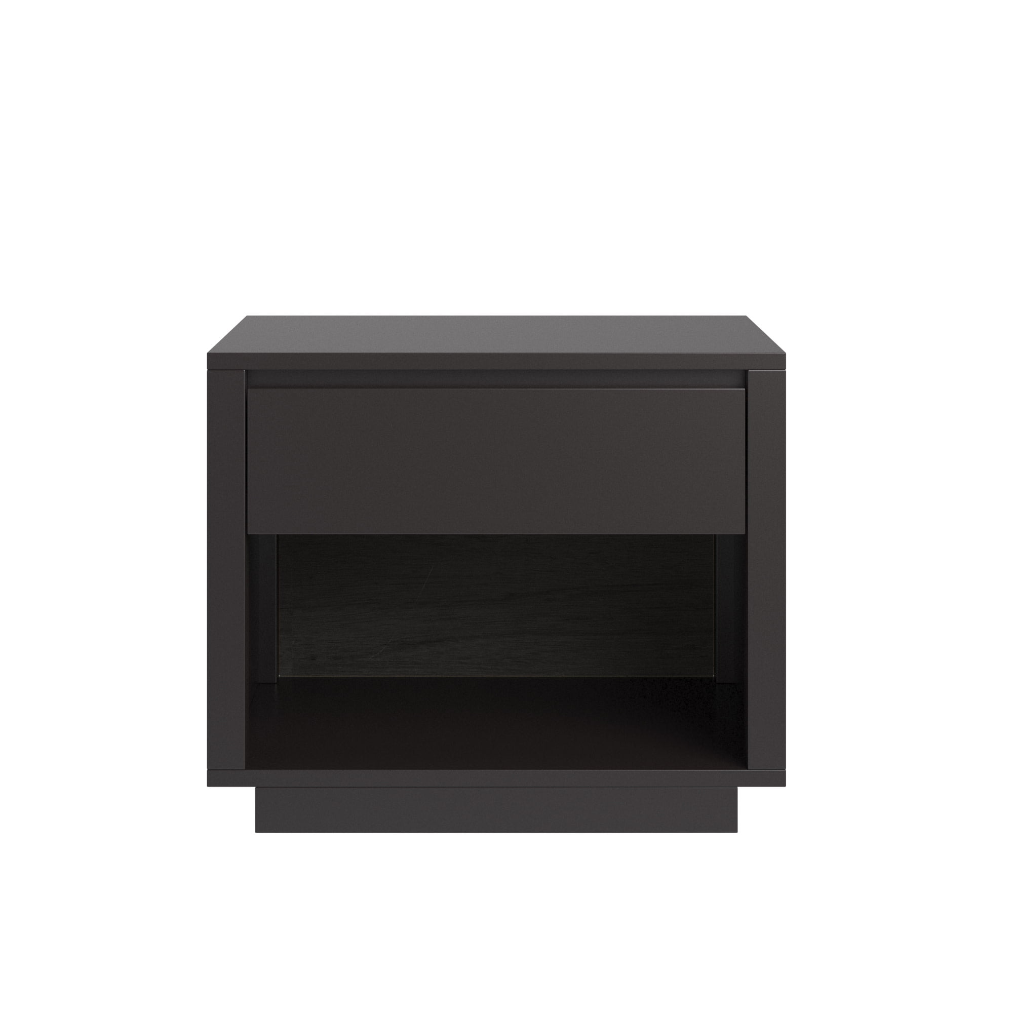 Weston Home Potrero Danish-Inspired Modern 1-Drawer Nightstand, Black Finish