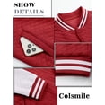 thumbnail image 6 of Colsmile Mens Varsity Jacket Lightweight Outerwear Jacket Causal Waffle Letterman Bomber Jackets Baseball Coat, 6 of 7