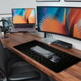 thumbnail image 6 of Extended Large Computer Gaming Mouse Pad Desk Mat(31.5×15.7 in),Desk Pad with Non-Slip Base Stitched Edges,Suitable for Work Office Large Gaming Mouse Pad Desktop Pad-Black Leopard Cheetah, 6 of 6