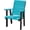 Black , Aruba Blue, variant on DutchCrafters Modern Horizontal Slat High Back Poly Outdoor Patio Chair