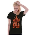 thumbnail image 4 of Halloween Witch Don't Kill My Vibe Womens Slim Fit Graphic Tee Brisco Brands L, 4 of 5