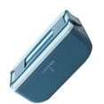 thumbnail image 3 of 1Pc Portable Microwave Divider Box Square Heat Preservation Lunch Box Bento Box Portable Food Container for School Office Camping (Blue), 3 of 9