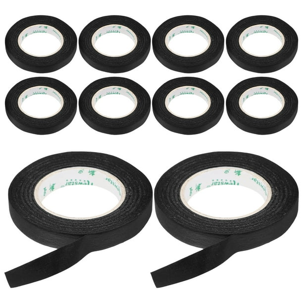 Juego de 10 rollos de cinta washi negra, cinta de pintor, cinta adhesiva para pintar, cintas decorativas para álbumes de recortes, suministros para diarios de pintura.