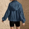 thumbnail image 5 of NominalSnug Rain Jackets for Women Lightweight Waterproof Zip Up Hoodies Hiking Outdoor Windbreaker Raincoats with Pockets, 5 of 8