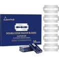 thumbnail image 1 of Gearhub 50 Unités Lames de Rasoir de Sûreté Platine Double Tranchant Acier Inoxydable Suédois 13C26 pour Rasage Humide Hommes Femmes Barbier Bikini Aisselle Cheveux, 1 of 6