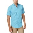 thumbnail image 2 of Club Room Mens Gingham Check SS Button Up Shirt, Blue, Small, 2 of 2