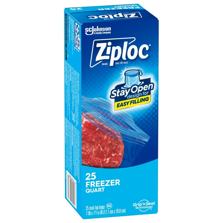 Ziploc® Quart Size Freezer Bags with Grip 'n Seal Tech