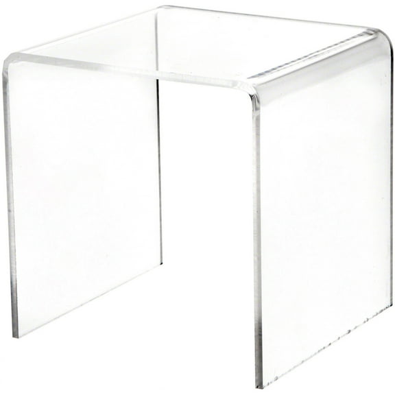 Plymor Clear Acrylic Square Display Riser, 4" H x 4" W x 4" D (1/8" thick)