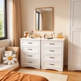 thumbnail image 3 of Asofer 4-Drawer White Dresser for Bedroom, Modern Wood Chest with Metal Handle, 3 of 8