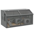 thumbnail image 2 of PawHut Wooden Hamster Cage W/ Suspension Bridge, Openable Top, 2 of 9